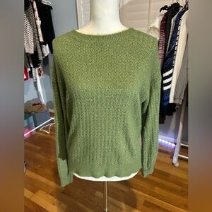 Ann Taylor Green Knit Sweater in Women’s Sz Small